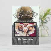 Gezellige winter muts Kerst foto Kaart (Staand voorkant)