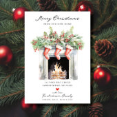 Gezellige Winter open haard verplaatsen Aankondiging