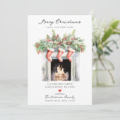 Gezellige Winter open haard verplaatsen Aankondiging (Staand voorkant)