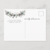 Gezellige Winter open haard verplaatsen Aankondigingskaart (Achterkant)