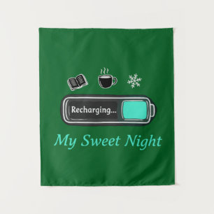 Gezellige Winter Oplaadmodus Mijn Zoete Nacht Wandkleed