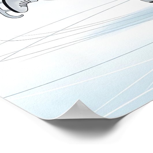 Gezellige Winter Penguin Nursery Art Poster (Hoek)