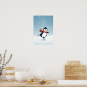 Gezellige Winter Penguin Nursery Art Poster (Keuken)