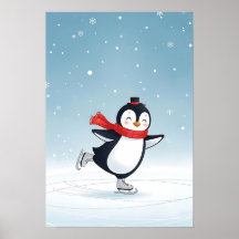 Gezellige Winter Penguin Nursery Art