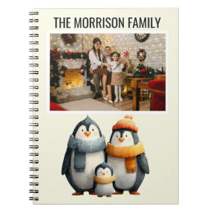 Gezellige Winter Pinguïnfamilie Notitieboek
