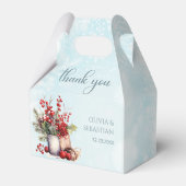 Gezellige Winter Rowan bessen boeket bruiloft Bedankdoosjes (Achterkant)