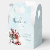 Gezellige Winter Rowan bessen boeket bruiloft Bedankdoosjes (Geopend)