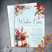 Gezellige Winter Rowan bessen boeket bruiloft Kaart