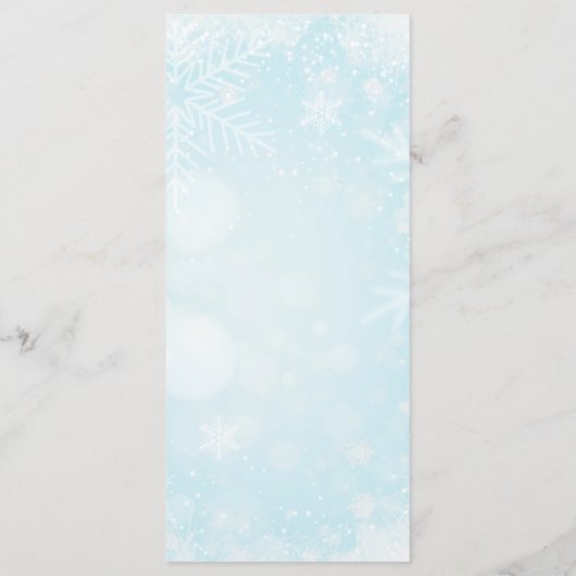 Gezellige Winter Rowan bessen boeket bruiloft Menu (Achterkant)