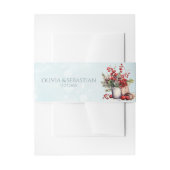 Gezellige Winter Rowan bessen boeket bruiloft Uitnodigingen Wikkel (Voorkant Voorbeeld)