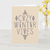 Gezellige Winter Sfeer Ontwerp Kaart (Gele Bloem)