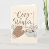 Gezellige Winter Sfeer – Warm & Minimalistisch Win Kaart (Voorkant)