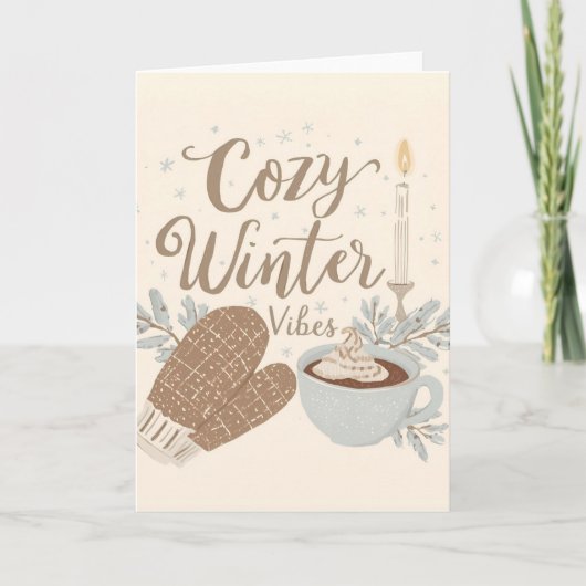 Gezellige Winter Sfeer – Warm & Minimalistisch Win Kaart (Voorkant)