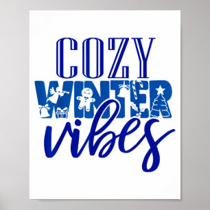 Gezellige winter sfeer xmas grappige sneeuw mannen poster