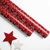 Gezellige Winter Trui & Gifts Rood Cadeaupapier