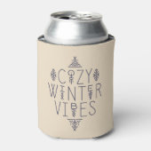 Gezellige Winter Vibes Design Blikjeskoeler (Blikje Voorkant)