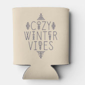 Gezellige Winter Vibes Design Blikjeskoeler (Achterkant)