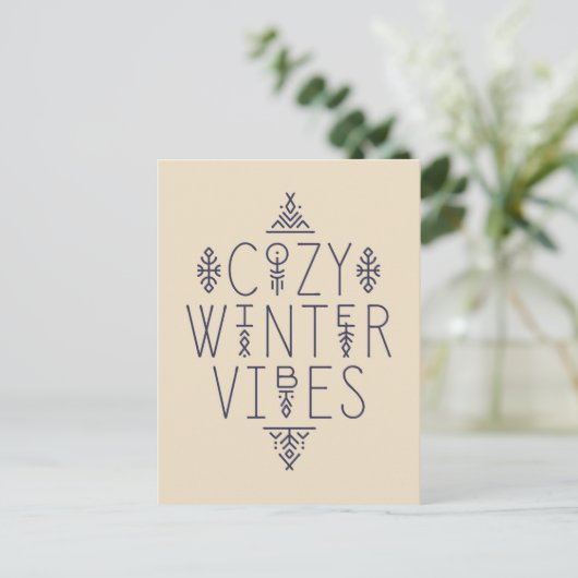 Gezellige Winter Vibes Design Briefkaart (Staand voorkant)