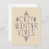 Gezellige Winter Vibes Design Briefkaart (Voorkant / Achterkant)