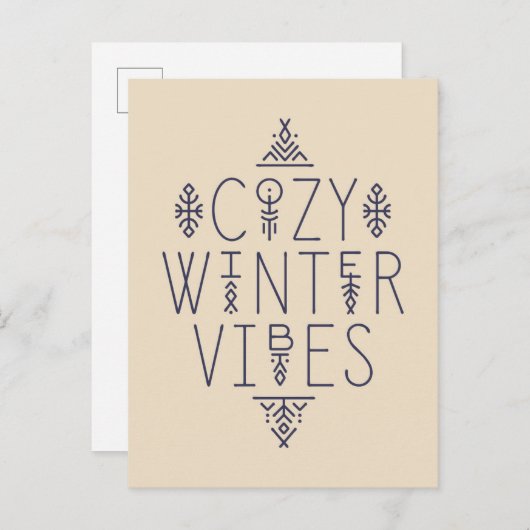 Gezellige Winter Vibes Design Briefkaart (Voorkant / Achterkant)