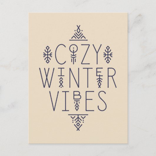 Gezellige Winter Vibes Design Briefkaart (Voorkant)