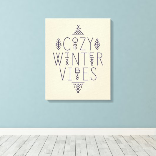 Gezellige Winter Vibes Design Canvas Afdruk (Insitu (Houten vloer))