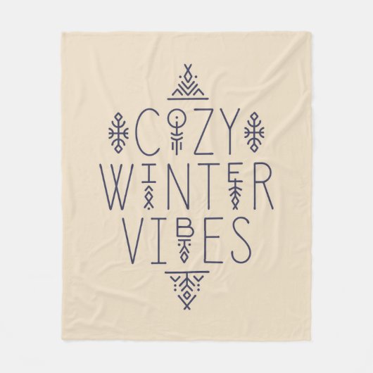 Gezellige Winter Vibes Design Fleece Deken (Voorkant)