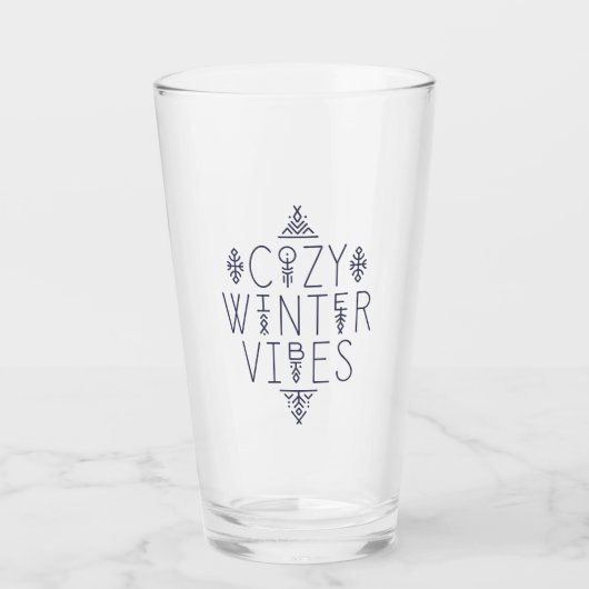 Gezellige Winter Vibes Design Glas (Voorkant)