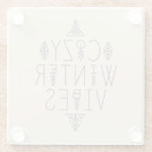 Gezellige Winter Vibes Design Glazen Onderzetter (Achterkant)