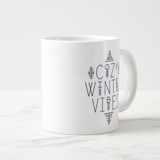 Gezellige Winter Vibes Design Grote Koffiekop (Voorkant rechts)