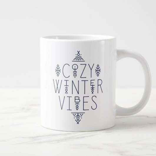 Gezellige Winter Vibes Design Grote Koffiekop (Rechts)