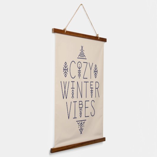 Gezellige Winter Vibes Design Hangend Wandkleed (Gebogen)