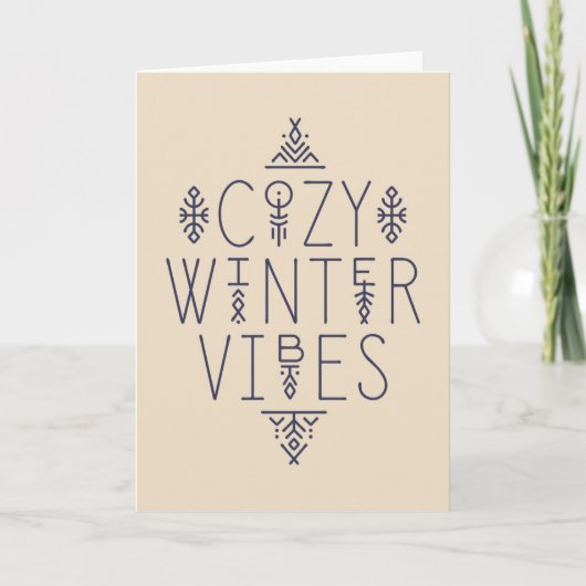 Gezellige Winter Vibes Design Kaart (Voorkant)
