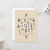 Gezellige Winter Vibes Design Kaart (Voorkant / Achterkant in situ)
