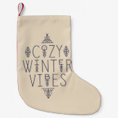 Gezellige Winter Vibes Design Kleine Kerstsok (Voorkant)