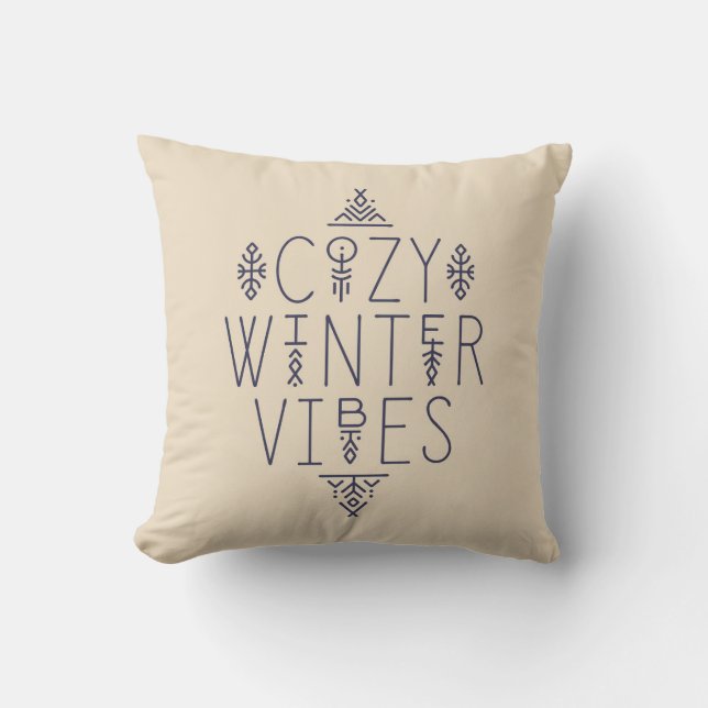 Gezellige Winter Vibes Design Kussen (Voorkant)