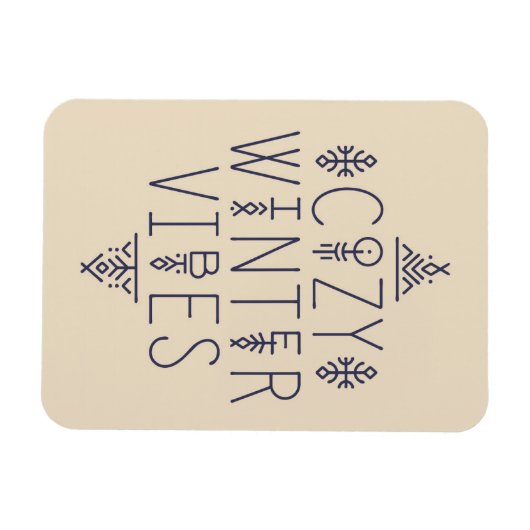 Gezellige Winter Vibes Design Magneet (Horizontaal)