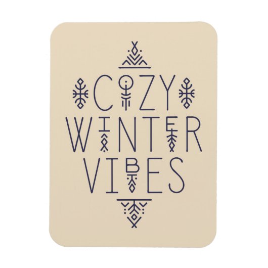 Gezellige Winter Vibes Design Magneet (Verticaal)