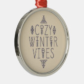 Gezellige Winter Vibes Design Metalen Ornament (Rechts)
