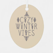 Gezellige Winter Vibes Design Metalen Ornament (Voorkant)