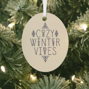 Gezellige Winter Vibes Design Metalen Ornament