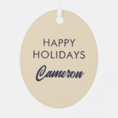 Gezellige Winter Vibes Design Metalen Ornament (Achterkant)