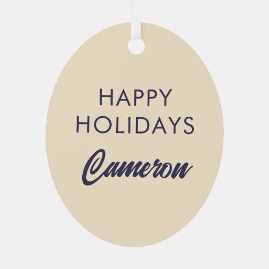 Gezellige Winter Vibes Design Metalen Ornament (Achterkant)