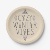 Gezellige Winter Vibes Design Papieren Bordje (Voorkant)