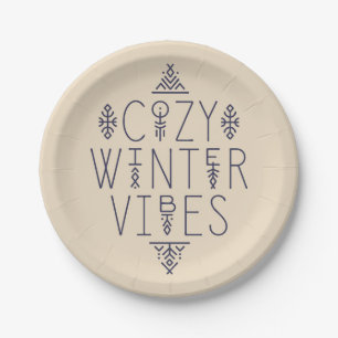 Gezellige Winter Vibes Design Papieren Bordje