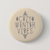 Gezellige Winter Vibes Design Ronde Button 5,7 Cm (Voorkant)