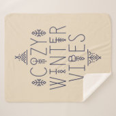 Gezellige Winter Vibes Design Sherpa Deken (Voorkant (horizontaal))