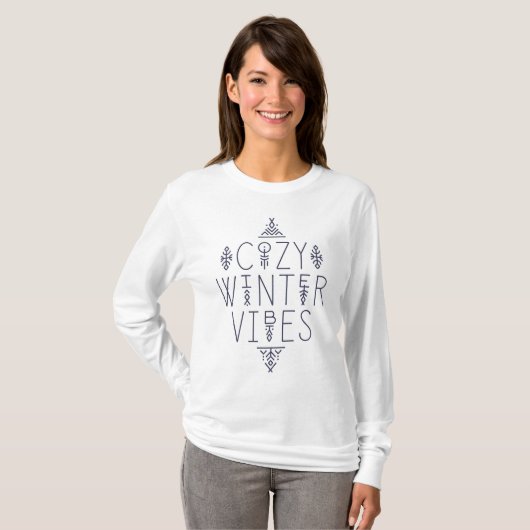 Gezellige Winter Vibes Design T-shirt (Voorkant volledig)