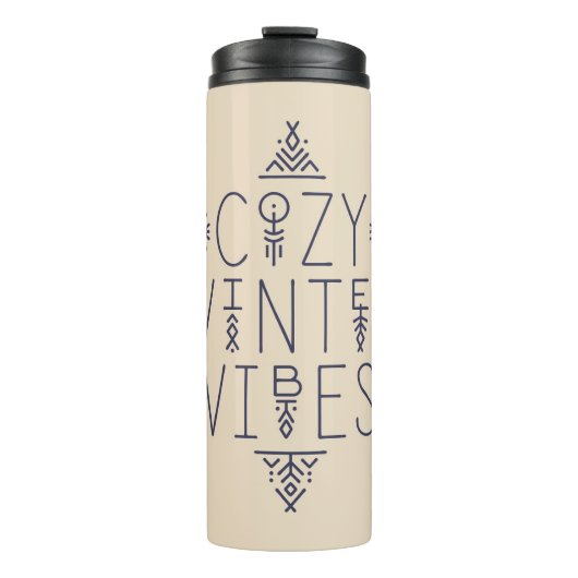 Gezellige Winter Vibes Design Thermosbeker (Voorkant)