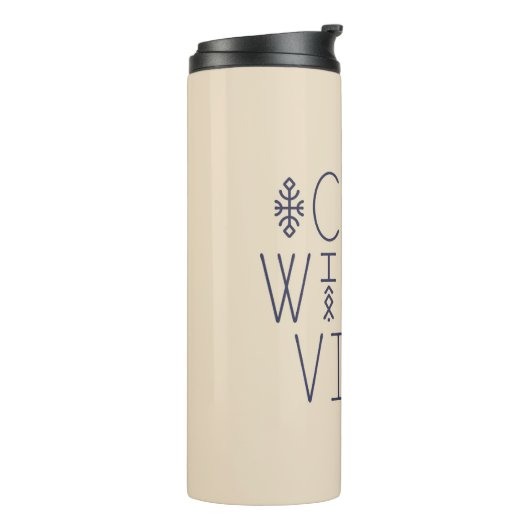 Gezellige Winter Vibes Design Thermosbeker (Gedraaid links)